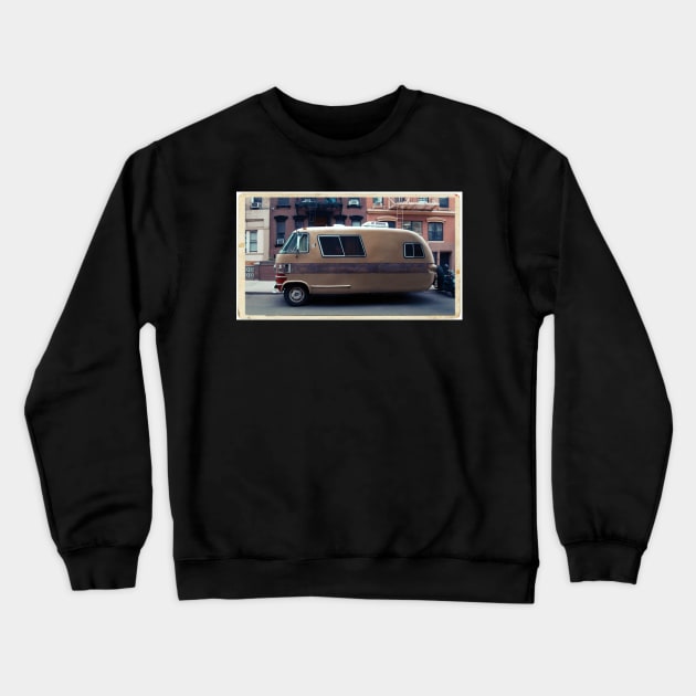 Very odd trailer / mobile home in the streets of the Lower East Side, NYC Crewneck Sweatshirt by Reinvention